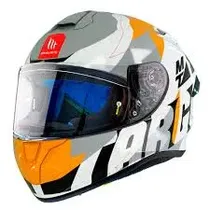 MT Helmets Casco Targo Pro Bigger A3 (T) XXL Amrillo Perla Brillo