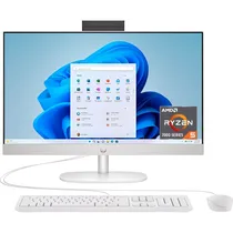 PC All In One HP 24-CR0002 AMD Ryzen 7 7520U 8 GB LDDR5 256 GB SSD - Branco