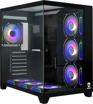 Gabinete Satellite Gammer K900 7 Fan Preto (Sem Fonte)