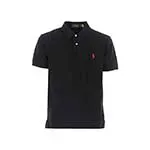 Polo Ralph Lauren Caballero Remera Cuello Polo Lisa L Negro