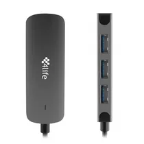 Hub USB-C 4LIFE FLBX4U-C 4IN1 USB3.0 USB 2.0 Gray