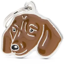 Medalha de Identificação Myfamily Friends Cão Dachshund MF19NBROWN