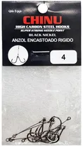 Anzol Top Fishing Chinu Duplo Encastoado Rigido 04 com 5 Pçs