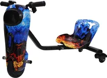Triciclo Eléctrico Keen Drift Car 6103 - Chama Azul/Vermelho