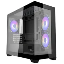 Gabinete Gamer Aigo C218M Micro ATX / 3 Cooler / RGB - Preto