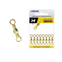 Marine Pesca Accesorios Brass Barrel Swivel CT Acero Inoxidable 7" Dorado