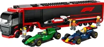Lego City F1 Truck With RB20 & AMR24 F1 Cars - 60445 (1086 PCS)