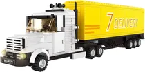 Blocos de Construção Container Truck Goods Vehicle Wange - 4972 (333 Peças)