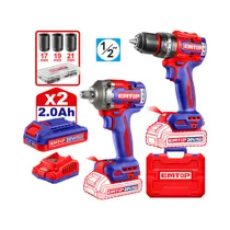 Kit de Herramienta Inalámbrica Emtop ECKL20275 20V 220V 2 Piezas
