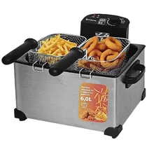 Fritadeira Elétrica Mox MO-DF61 3.000 Watts 6 Litros 220 - 240 V ~ 50/60 HZ - Prata/Preta