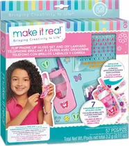 Make It Real Accesorios de Niña Teléfono Con Brillos, Labiales Y Correa Plastico Multicolor