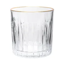 Copo de Vidro 8.6X8.3CM com Anel Dourado 310ML