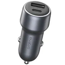 Carregador Veicular Oraimo Bullet 38 OCC-72D 38W com 2 Saídas USB-A/USB-C - Dark Chrome