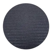Jogo Americano de Tecido Circular Preto