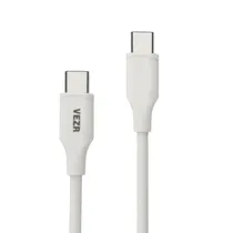 Cabo Vezr VD10 - 100W - USB-C/USB-C - 1.2 Metros - Branco
