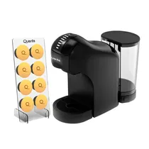 Cafeteira Elétrica Quanta Pure Flavour QTCMC50 - 1400W - 1L - 3 Em 1 - com Porta Capsula - 220V - Preto + Copo