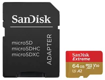 Memória Micro SDXC Uhs-I Sandisk Extreme 64GB 170MB/s