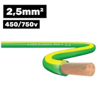 Cabo Flexsil 450/750V 1*2.5MM 100M Verde/Amarelo(Brasileiri