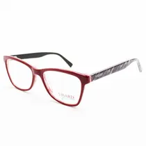 Óculos de Grau Feminino Visard CO5640 53-16-140 Col.05 -Vermelho /Preto $