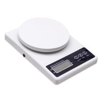 Mini Balanca Digital Portatil Sunlight Kitchen Scale S736 / 10KG / 1G A Pilha (Pilha Incluida) - Branco