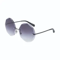 Óculos de Sol Feminino Daniel Klein DK4191P-C1 - Cinza/Azul