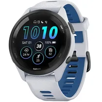 Relogio Garmin Forerunner 265 010-02810-11 com GPS/Wi-Fi - Branco/Azul
