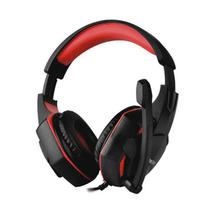 Headset Satellite AE-362UR com Driver de 40 MM/Microfone Retractil - Preto/Vermelho