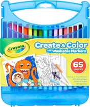 Estojo Crayola Create & Color With Washable Markers 04-0377 (65 Peças)