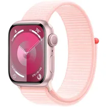 Apple Watch Series 9 Caixa de Alumínio Em Rosa e Correia Esportiva Loop Em Cor Rosa 45 MM MR9J3LL/A