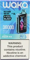 Vape Descartável Waka Blast Aqua Ice + Ice Blast 36000 Puffs