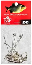 Anzol Top Fishing Chinu Encastoado Rigido 2/0 com 10 Pçs