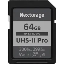 Memória SD Nextorage NX-F2PRO 300-299 MB/s C10 64GB