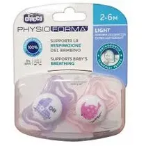 Chicco Nursery Chupete Physio Light Rosa 2-6M 2 Uds Detalles En El Producto 2-6M Rosa