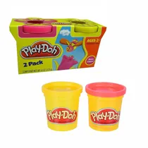 Hasbro Plastilinas Play- Doh X 2 Rosa Amarillo Plastico 2+ Años Multicolor
