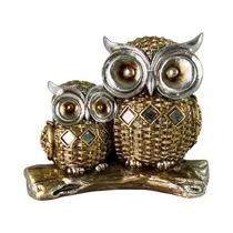 Figura Decorativa de Búho Concepts 437-4911406 16 CM Dorado