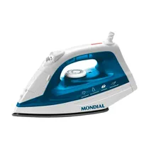 Ferro de Passar Mondial F-32 - 1200W - A Vapor - 110V/60HZ - Azul e Branco