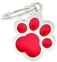Medalha de Identificação Myfamily Classic Pé MF41 - Vermelho