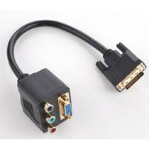 Adaptador DVI-I Dual Link p/ VGA Y 3 Rca