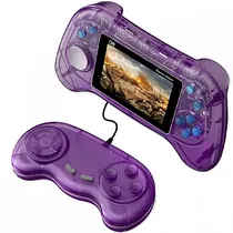 Console Portátil Game Box Q8 de 3" com 800 Jogos - Roxo Transparente + Controle (Espanhol/Inglês)