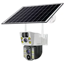 Câmera de Vigilância Dupla IP Xion XI-CCTV82S com Painel Solar 4MP Wifi - Branco/Preto