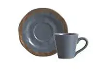 Scalla Vajilla Set Taza de Té c/ Platillo Azul c/ Filete