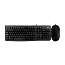 Kit Mouse e Teclado Logitech MK120 - 1000 Dpi - Espanhol - Preto