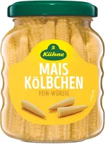 Mini Milho Em Conserva Kühne Mais Kölbchen - 180G