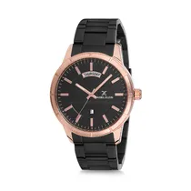 Relógio Analógico Masculino Daniel Klein Premium DK12215-2 - Preto e Rosa Ouro