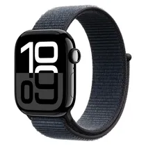 Apple Watch Series 10 MWWG3LW/A Caixa Aluminio 42MM Preto Brilhante - Loop Esportiva Preto s/L (Caixa Danificada)