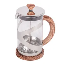 Cafeteira de Prensa Francesa Em Vidro e Aço Inoxidável 600ML