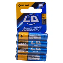 Pilha Keling LD Super Battery R03 / 4 Pilhas AAA / 1.5V
