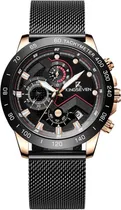 Relógio Masculino Kingseven K9618-1 - Analógico Black/Rose