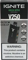 Vape Descartável Ignite V250 Green Apple 25000 Puffs