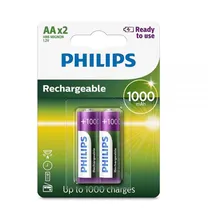Pilhas Recarregáveis Philips R6B2RTU10/97 AA - 2 Unidades